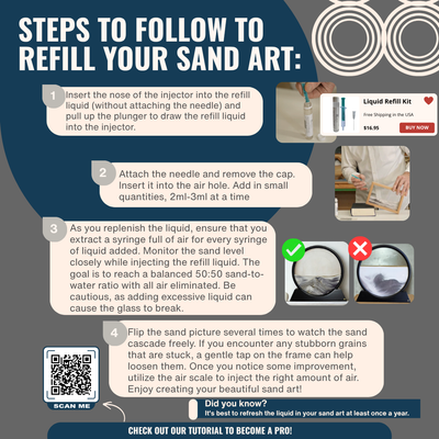 Liquid Refill for KB Collection Moving Sand Art **FREE SHIPPING**