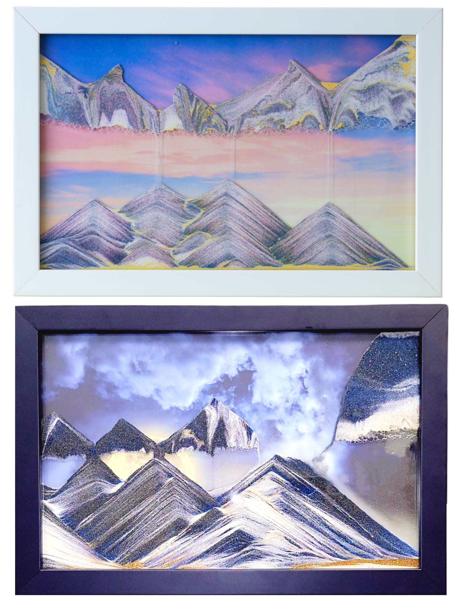 Day & Night Gift Combo Pack: 2 Sand pictures- Day Break & Harvest Moon Movie Moving Sand Art by Klaus Bosch