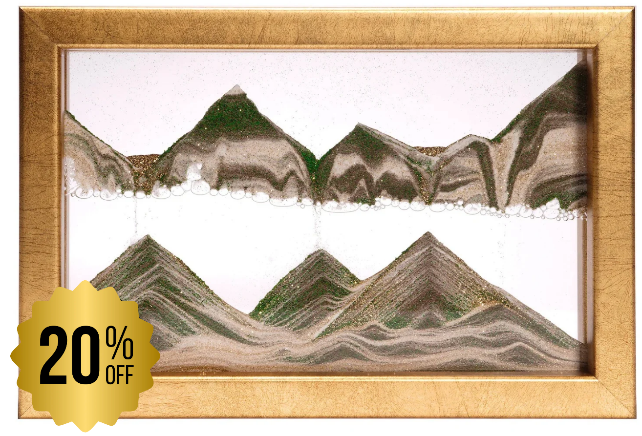 Horizon Rich Gold Moving Sand Art- By Klaus Bosch