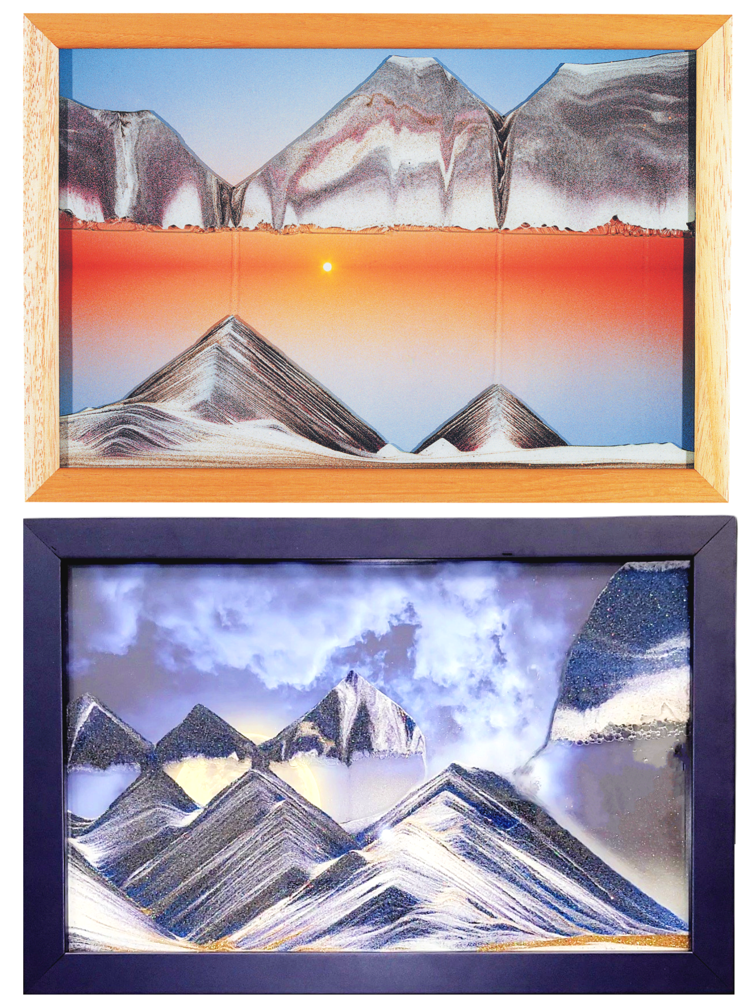 Sunset & Full Moon Gift Combo Pack: 2 Sand pictures- Sunset & Harvest Moon Movie Moving Sand Art by Klaus Bosch