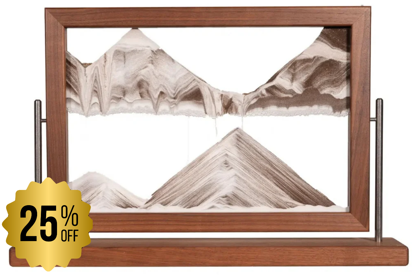 Ballerina Walnut Silent Moving Sand Art- By Klaus Bosch