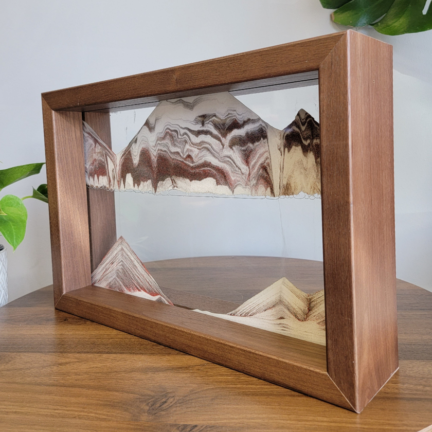 Sand Art – Small Moving Sand Picture – Alder Wood