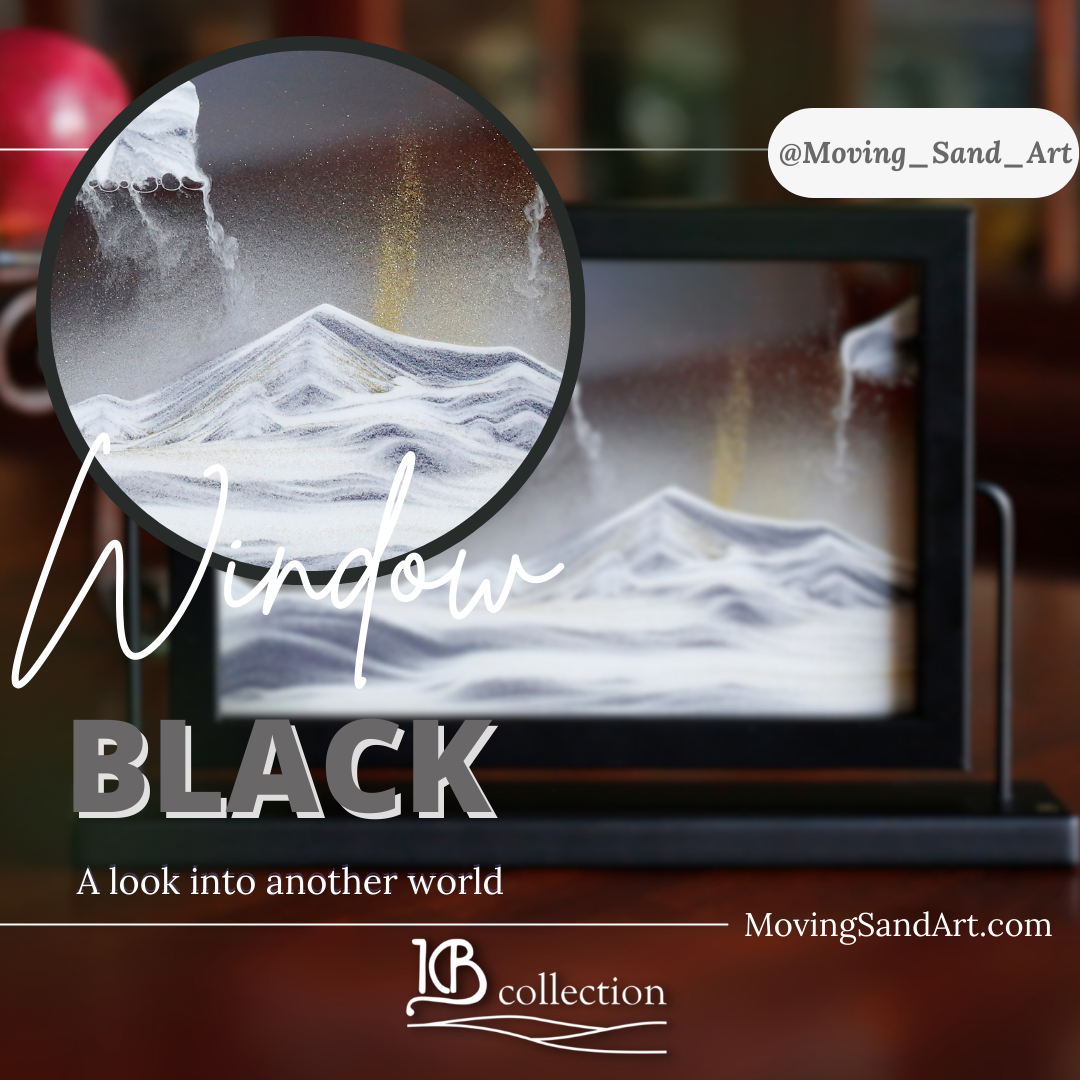 Window Black Moving Sand Art- By Klaus Bosch Window Black Moving Sand Art- By Klaus Bosch