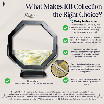 Octarine Bumblebee - One of a kind- Moving Sand Art- By Klaus Bosch