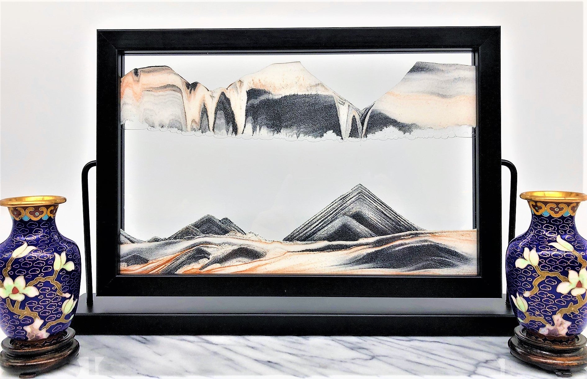 Landscape Black Moving Sand Art- By Klaus Bosch