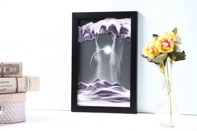 Picture of KB Collection Movie Series Wall Mount Diamond Ring Sand Art vertical with flowers- By Klaus Bosch sold by MovingSandArt.com