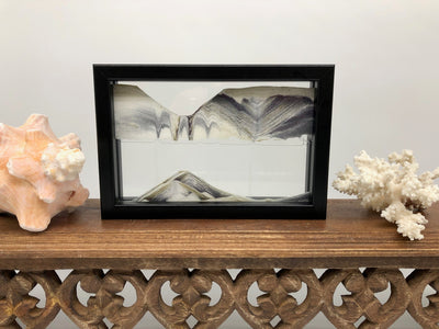 Picture of KB Collection Horizon Black Sand Art with shells- By Klaus Bosch sold by MovingSandArt.com