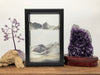 Picture of KB Collection Horizon Black Sand Art with amethyst (Vertical)- By Klaus Bosch sold by MovingSandArt.com