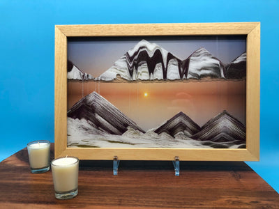 Picture of KB Collection Movie Series Wall Mount Sunset Sand Art with candle- By Klaus Bosch sold by MovingSandArt.com