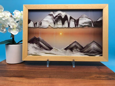 Picture of KB Collection Movie Series Wall Mount Sunset Sand Art with flowers- By Klaus Bosch sold by MovingSandArt.com